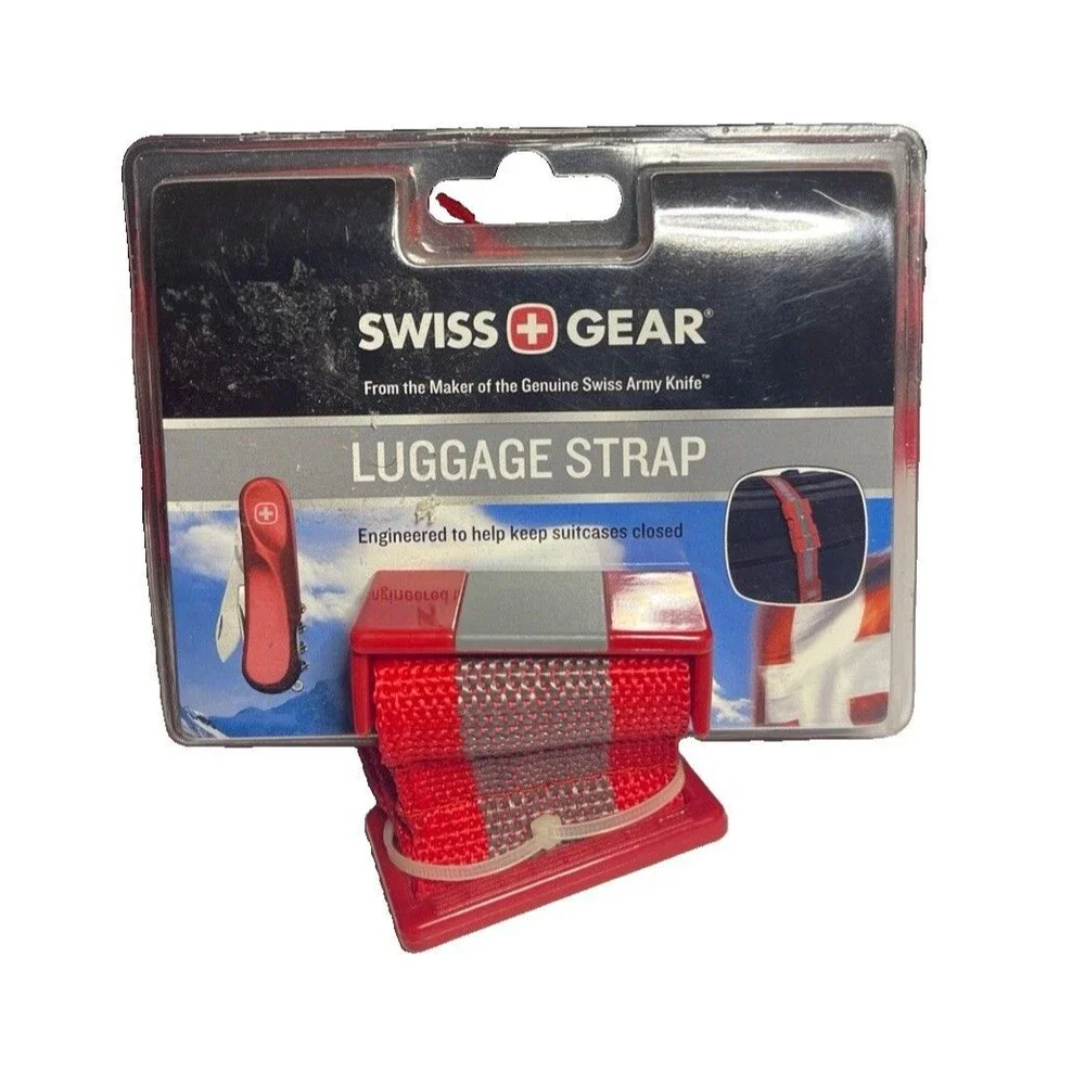 SwissGear Adjustable Luggage Strap with Snap-Lock Buckle Fits Bags up to 72